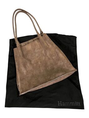 Hammitt Limited Edition Oliver Pewter Suede Tote w/ Silver Rivets